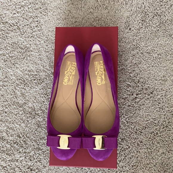 Varina Salvatore Ferragamo flats suede calf - Picture 4 of 7